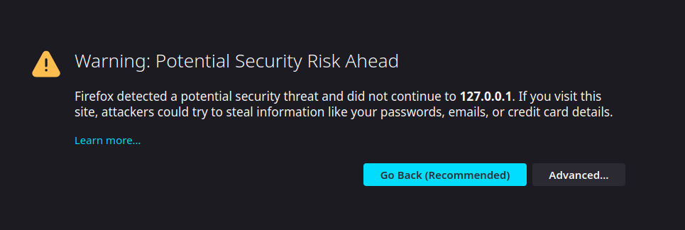 SSL browser warning