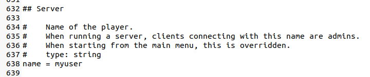 minetest config